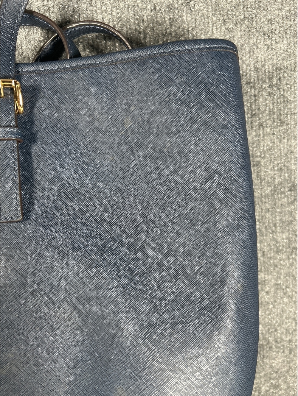 Michael Kors Navy Blue Saffiano Leather Tote Bag - Picture 6 of 7